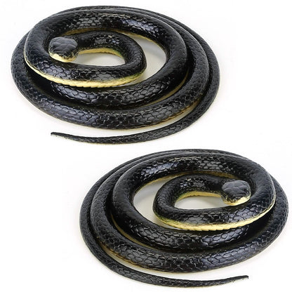 2-Piece: 50" Long Realistic Rubber Snakes