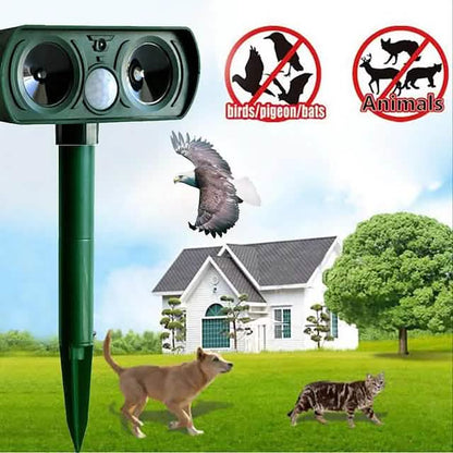 2-Piece: Outdoor Solar Ultrasonic Pest Repeller