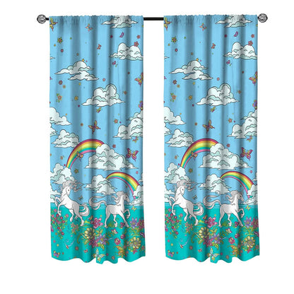 2-Piece Set: Kidz Mix Rainbow Unicorn Window Panel Pair