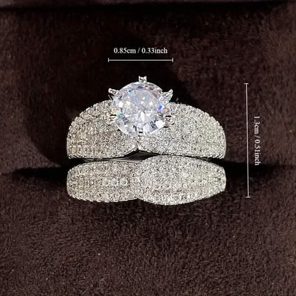 2-Piece Set: Sterling Silver Bridal Ring