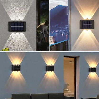 2-Pieces: Outdoor Wall Light Solar Waterproof LED Light