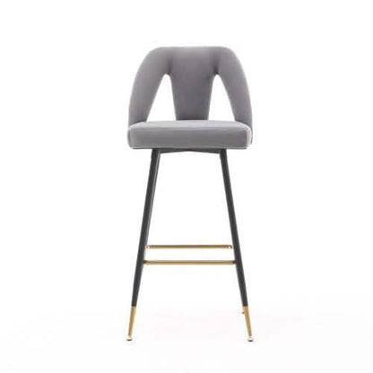 2-Pieces Set: Contemporary Upholstered Barstool