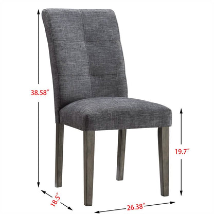 2-Pieces Set: Dining Room Chairs with Solid Wood Legs