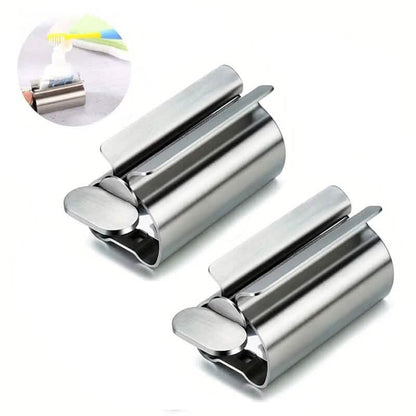 2-Pieces: Stainless Steel Toothpaste Squeezer