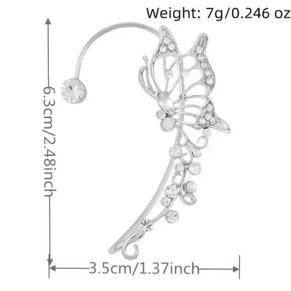 2-Pieces: Trendy Minimalist Style Hip Hop Hollow Butterfly Ear Climber