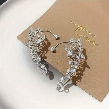 2-Pieces: Trendy Minimalist Style Hip Hop Hollow Butterfly Ear Climber