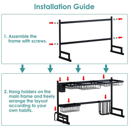2-Tier Over the Sink Dish Drying Rack