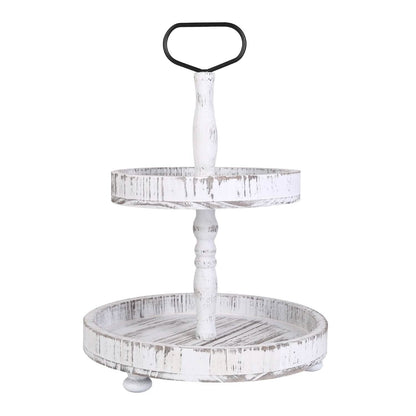 2-Tier Serving Tray Round Farmhouse Kitchen