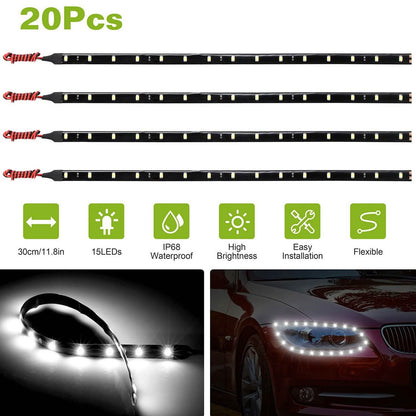 20-Pieces: 12V Auto-LED Light Strip
