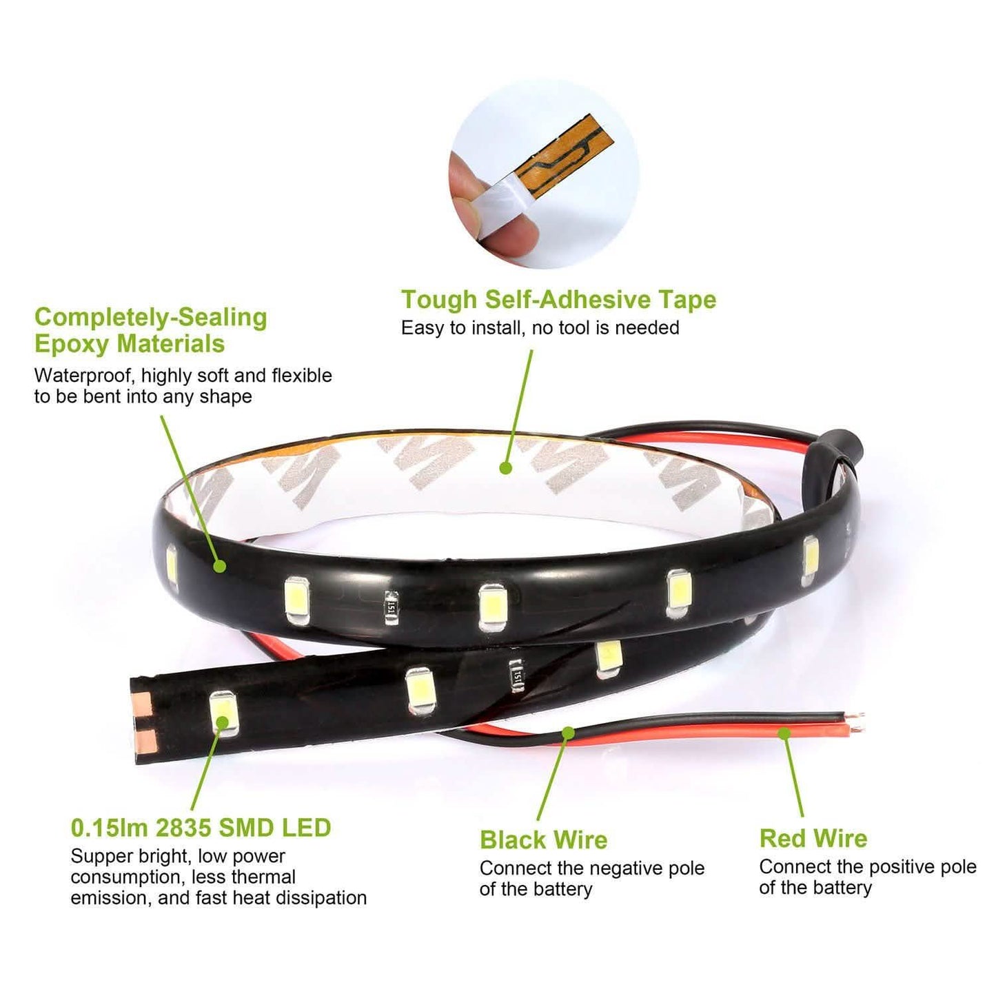 20-Pieces: 12V Auto-LED Light Strip