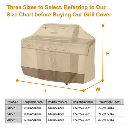 210D Waterproof Outdoor BBQ Grill Cover