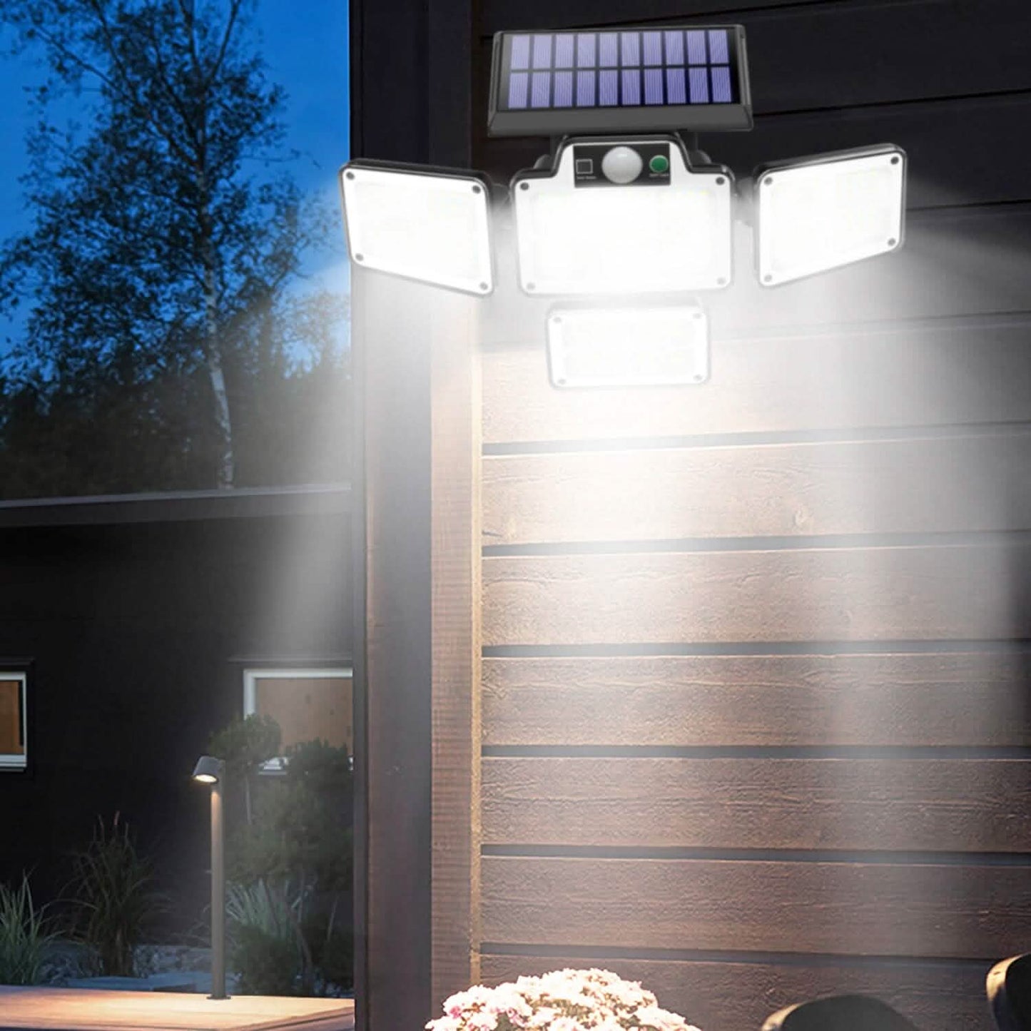 216 LEDs  Solar Outdoor Light Motion Sensor Security Wireless Lamp