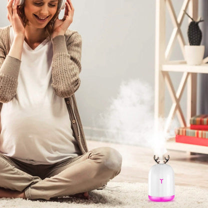 220ml Cool Mist Humidifier Ultrasonic Air Diffuser Atomizer with 7 Color