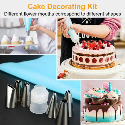 24-Piece: Stainless Steel Cake Decorating Supplies Kit