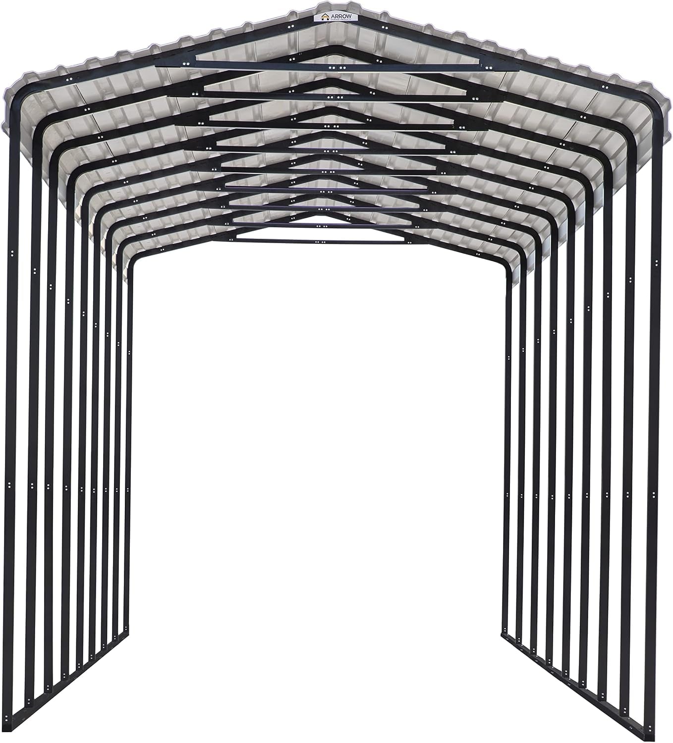 Carports Galvanized Steel Carport, RV Metal Carport Kit, 14' X 42' X 14', Charcoal