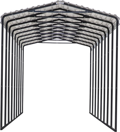 Carports Galvanized Steel Carport, RV Metal Carport Kit, 14' X 42' X 14', Charcoal