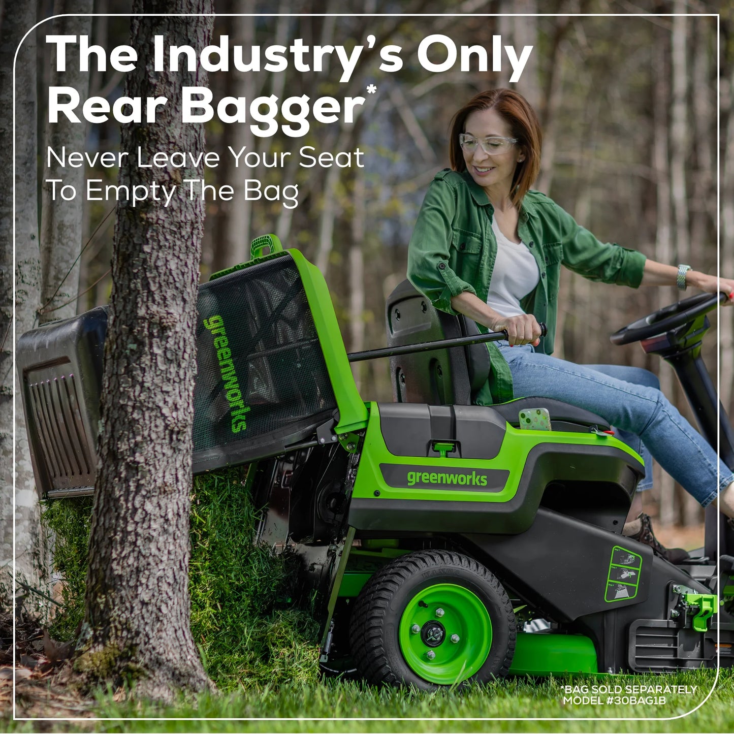60V 30" Crossovert Riding Lawn Tractor + (2) 8.0 Ah, (2) 4.0 Ah Batteries & 600-Watt Charger 7421902