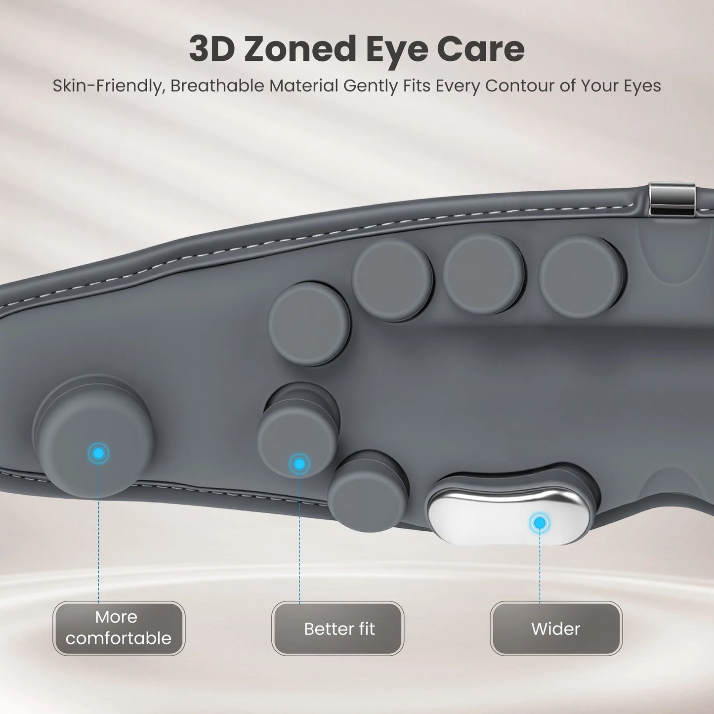 Eye Massager with Heat, Vibration, Air Pressure for Relieve Eye Strain Dry Eye Headaches Foldable Rechargeable Shiatsu Massager