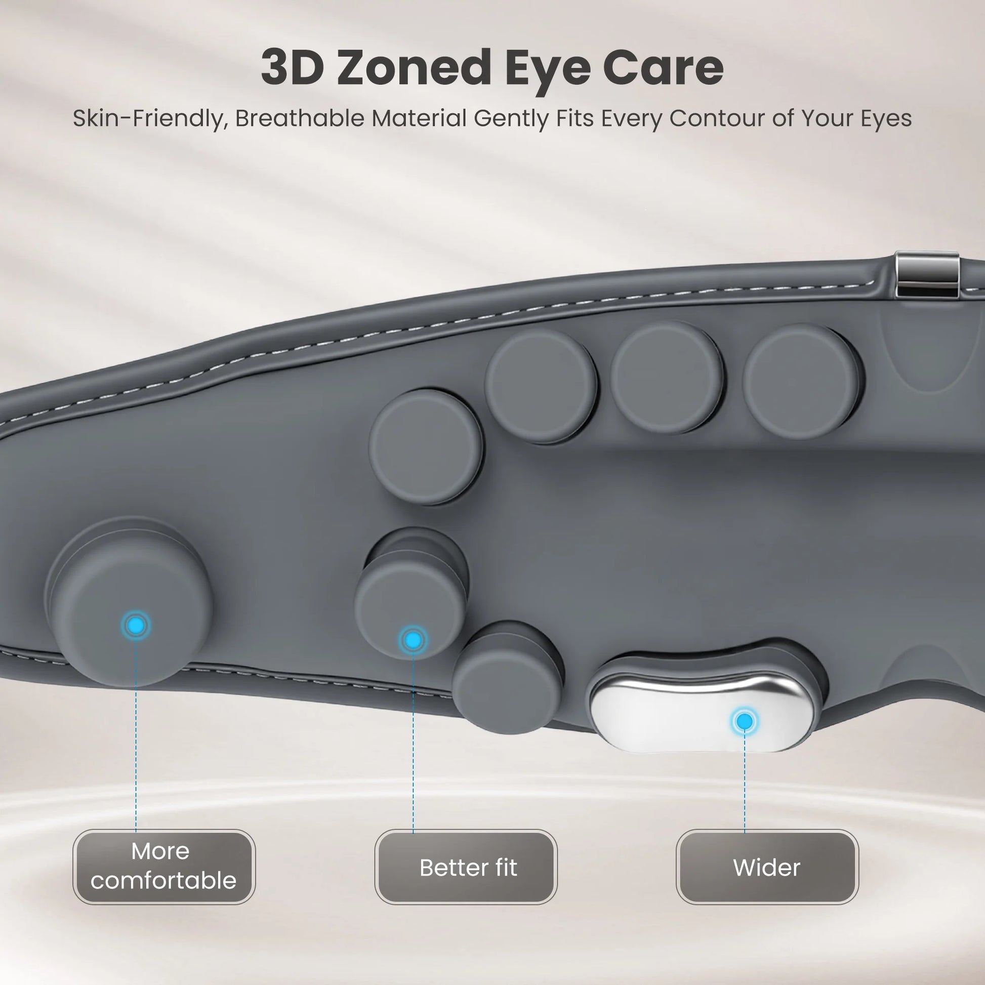 Eye Massager with Heat, Vibration, Air Pressure for Relieve Eye Strain Dry Eye Headaches Foldable Rechargeable Shiatsu Massager