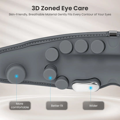 Eye Massager with Heat, Vibration, Air Pressure for Relieve Eye Strain Dry Eye Headaches Foldable Rechargeable Shiatsu Massager