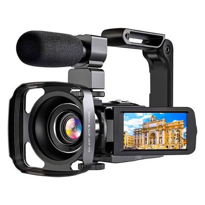 2.7K Camcorder 42MP 18x Zoom Digital Video Camera with 270° Rotating IPS Screen