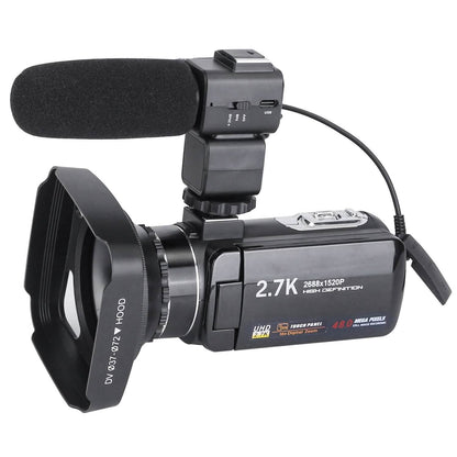 2.7K Camcorder 42MP 18x Zoom Digital Video Camera with 270° Rotating IPS Screen