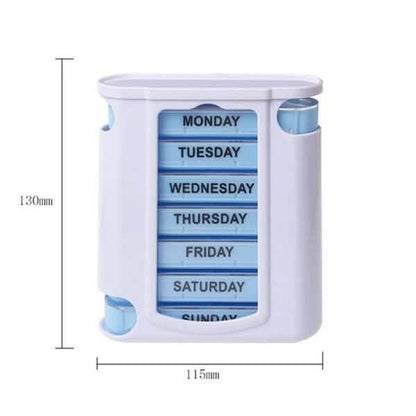 28 Grid Container Organizer Medicine Weekly Storage Pill 7 Day Tablet Sorter Box Case