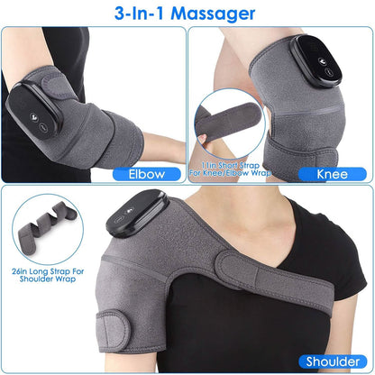 3-in-1 Heated Pads Massager with 3 Level Vibration