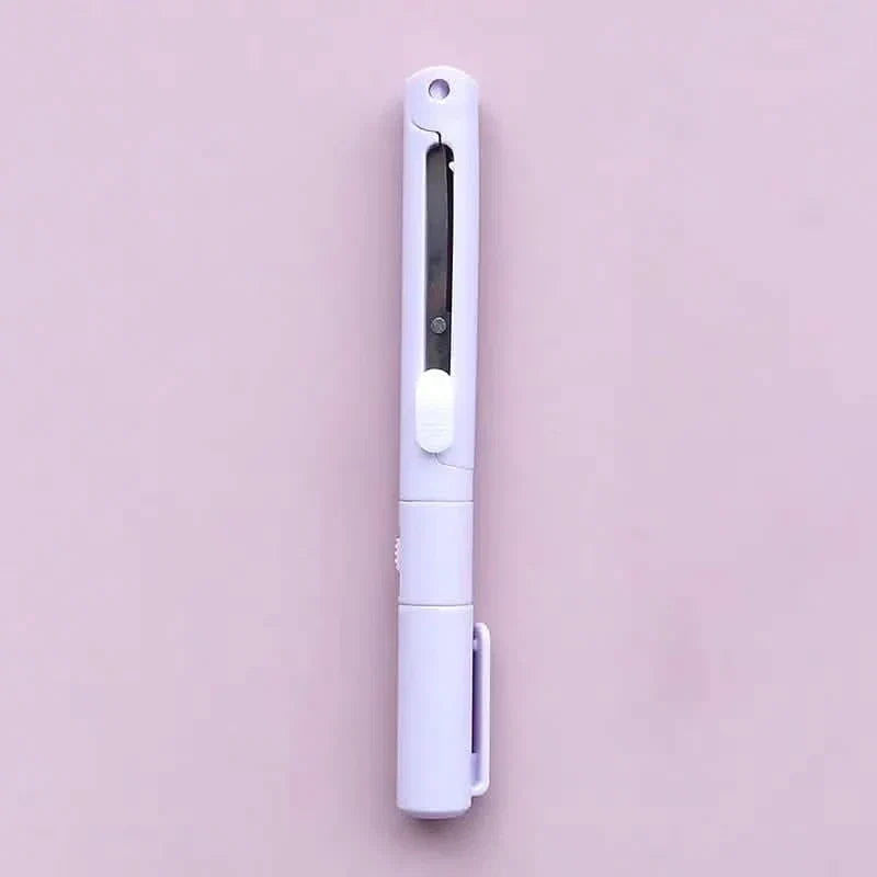 3-Pack: 2-in-1 Pen Style Scissors with Paper Cutter