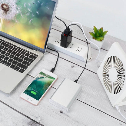 3-Pack: 3-Port USB Hub Charger Wall Power Charging Plug Adapter