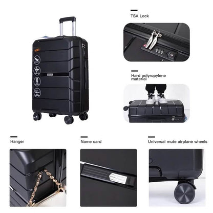 3-Pack: Lightweight Suitcases with TSA Lock