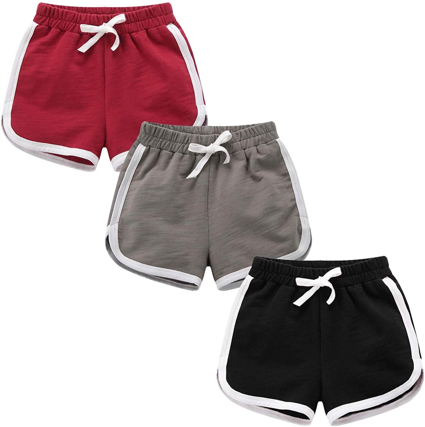 3-Pack: Running Athletic Cotton Shorts