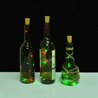 3-Pack: Wine Bottle Cork Copper LED Light Strips Rope Lamp Kit DIY Colorful