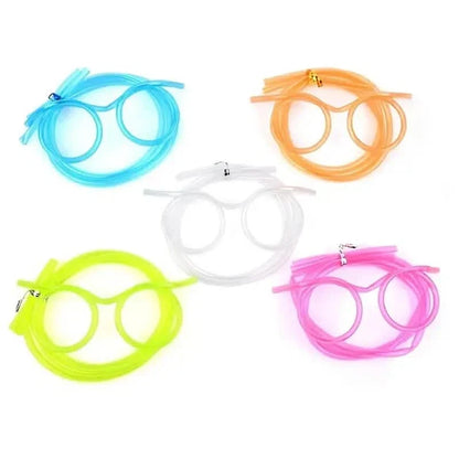 3-Pack: Creative Fun Glasses Straw Crazy Funny Art Straw