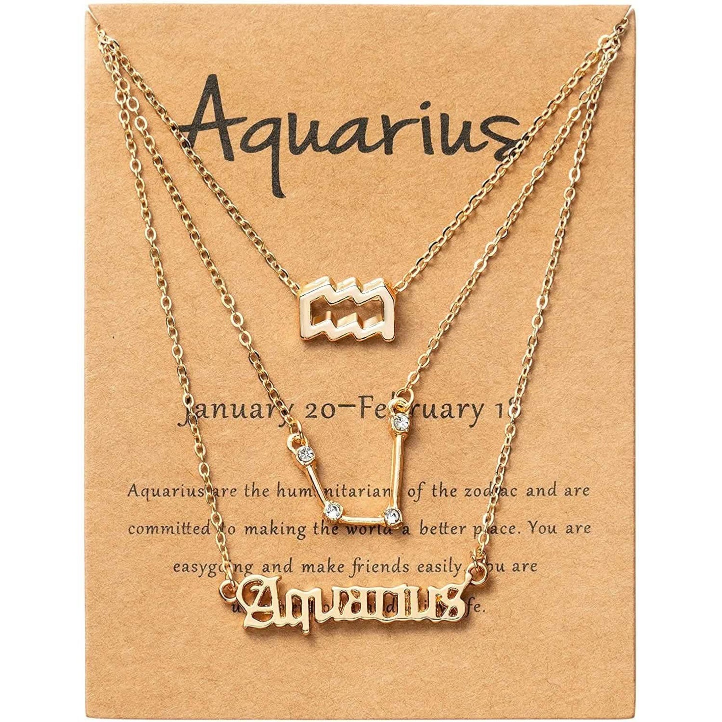 3-Piece: Constellation Zodiac Layer Necklaces