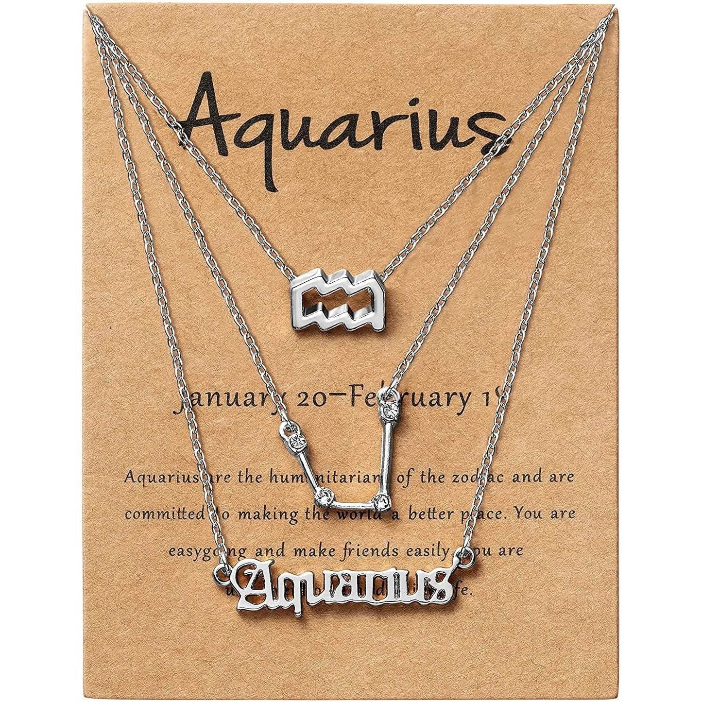 3-Piece: Constellation Zodiac Layer Necklaces