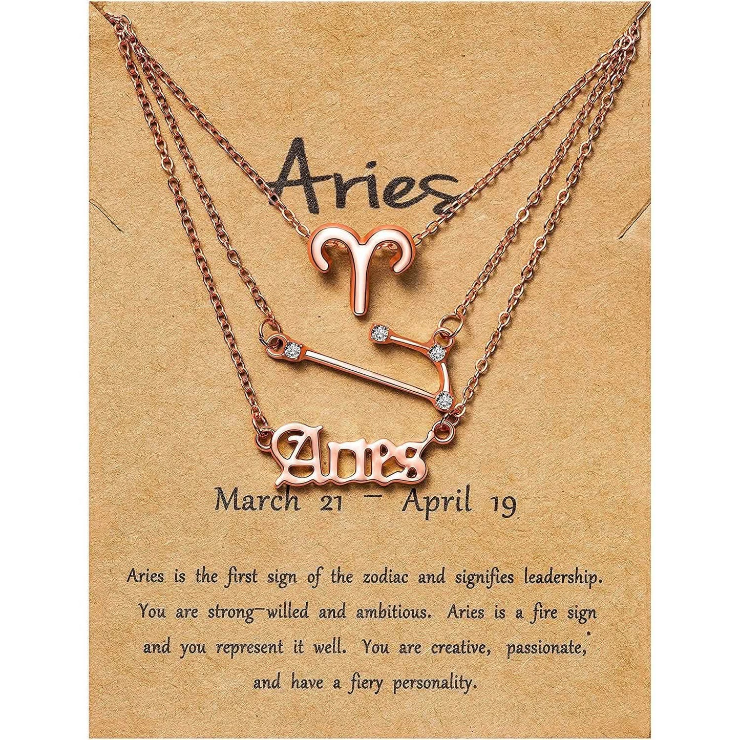 3-Piece: Constellation Zodiac Layer Necklaces