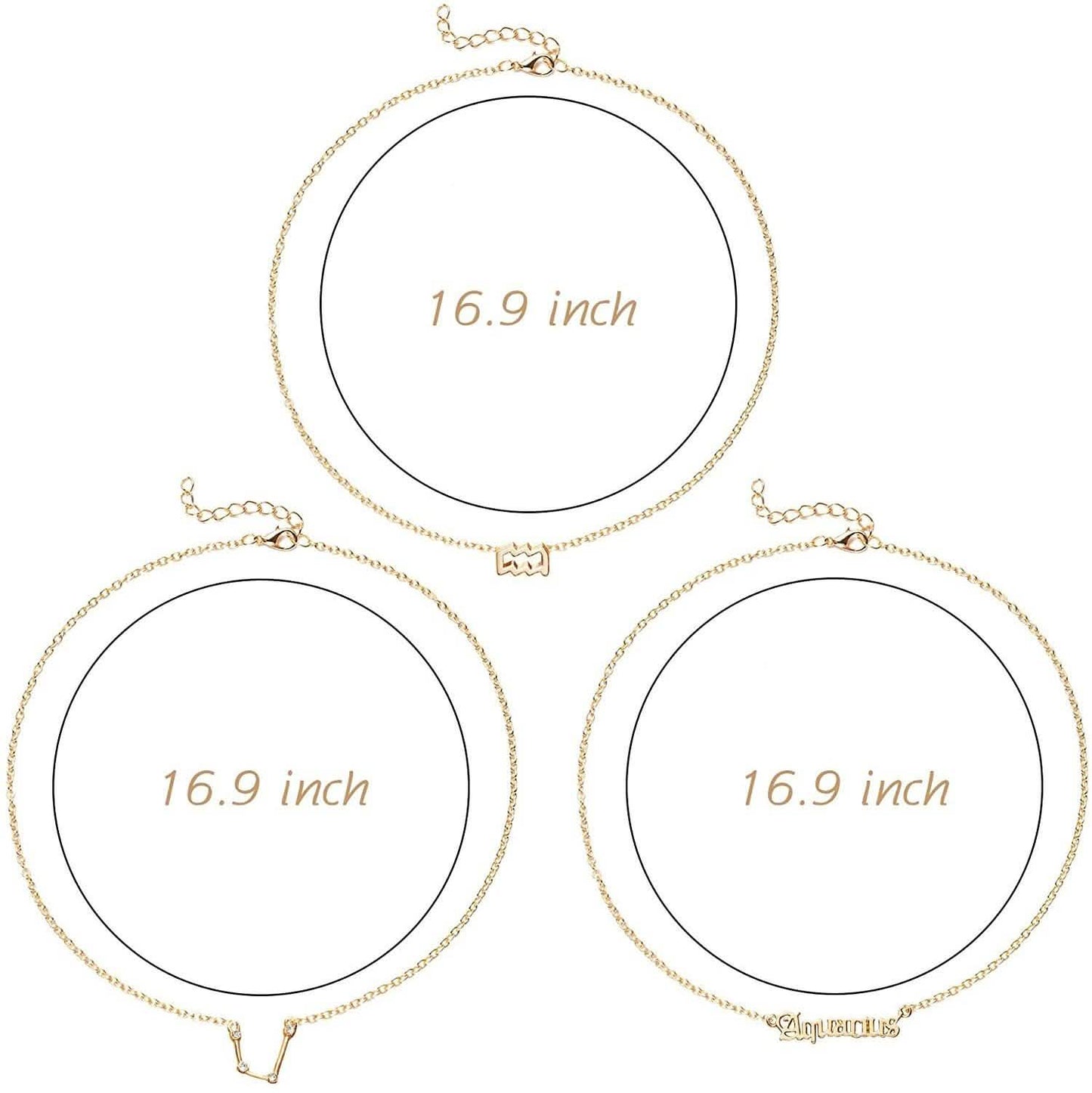 3-Piece: Constellation Zodiac Layer Necklaces