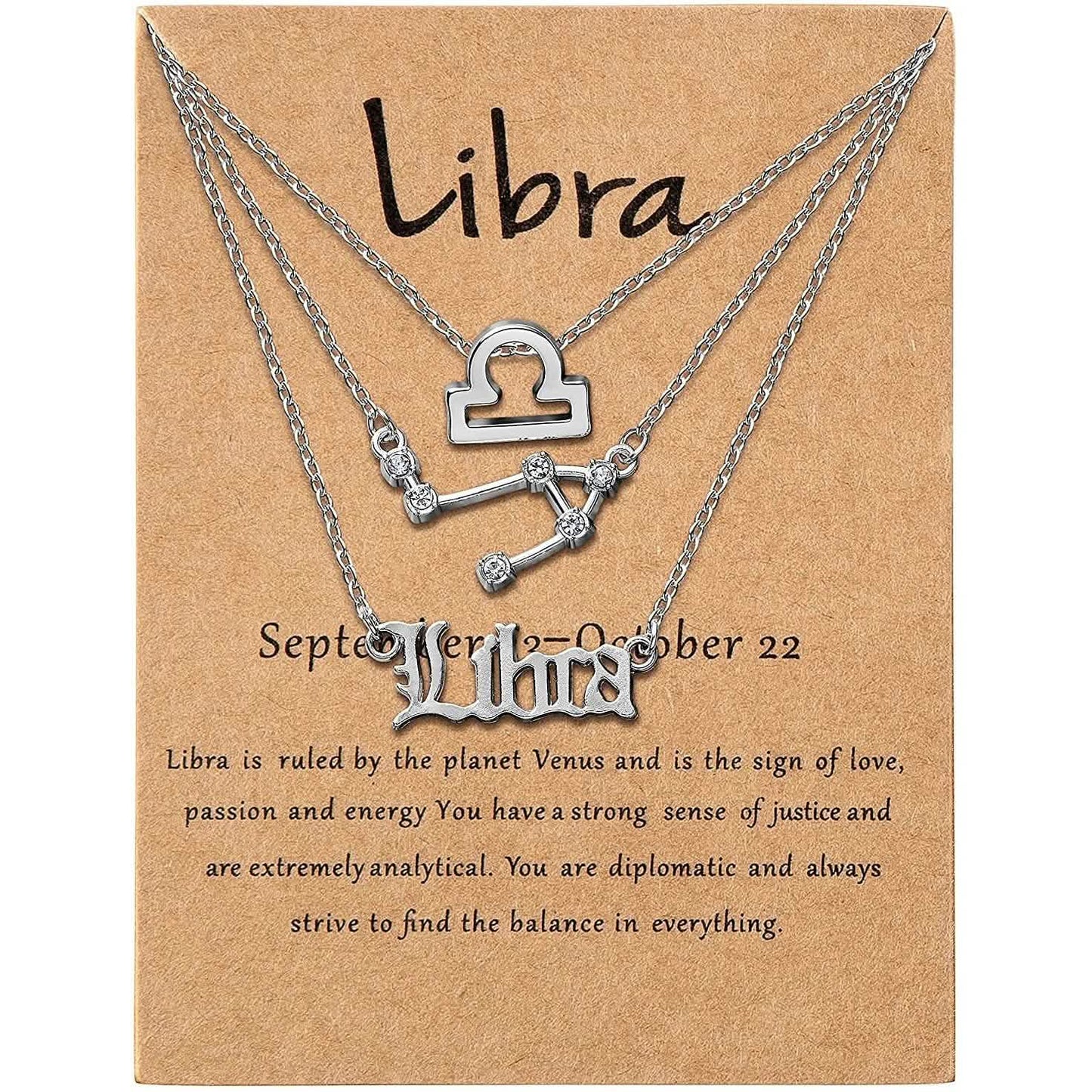 3-Piece: Constellation Zodiac Layer Necklaces