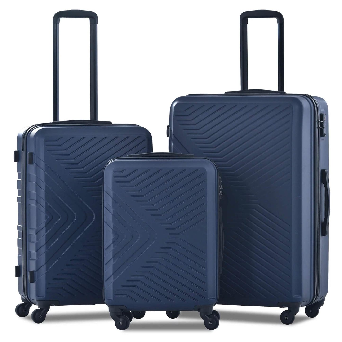3-Piece Set: Hardshell Lightweight Suitcase with TSA Lock Spinner Wheels