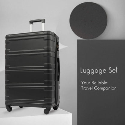 3-Piece Set: Luggage Set Hardside Spinner Suitcase With TSA Lock