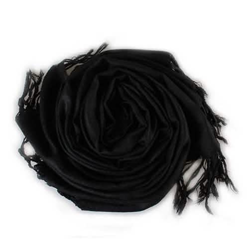 3-Piece Set: Pure Color Tassel Artificial Cashmere Shawl Soft Wrap