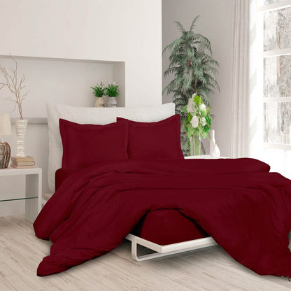 3-Piece Set: Royale Double Brushed Duvet Covers Set With Button Closure & Corner Ties
