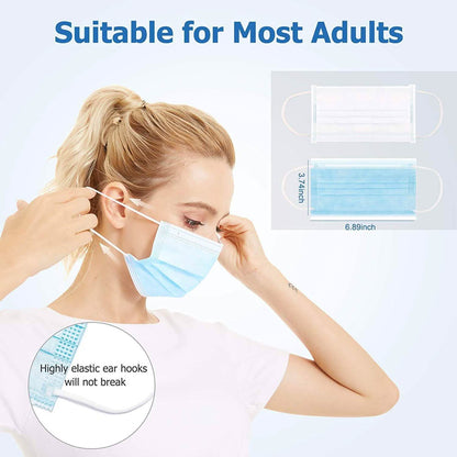 3-Ply Non-Woven Cup Dust Disposable Face Masks with Elastic Earloop