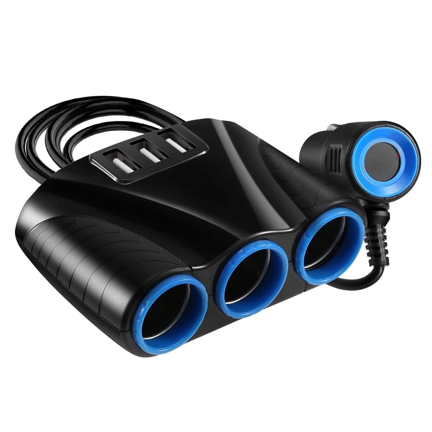 3-Socket Car Cigarette Lighter Splitter
