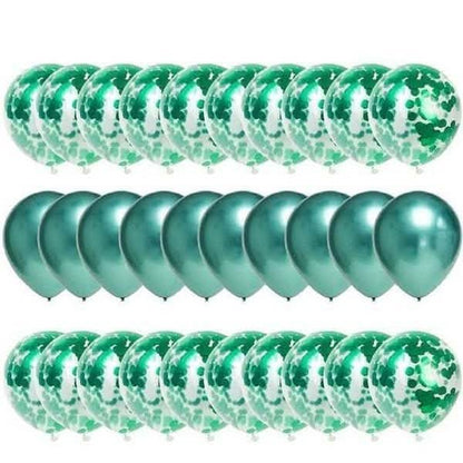 30-Pieces: Colorful Paper Latex Balloon Party Supplies