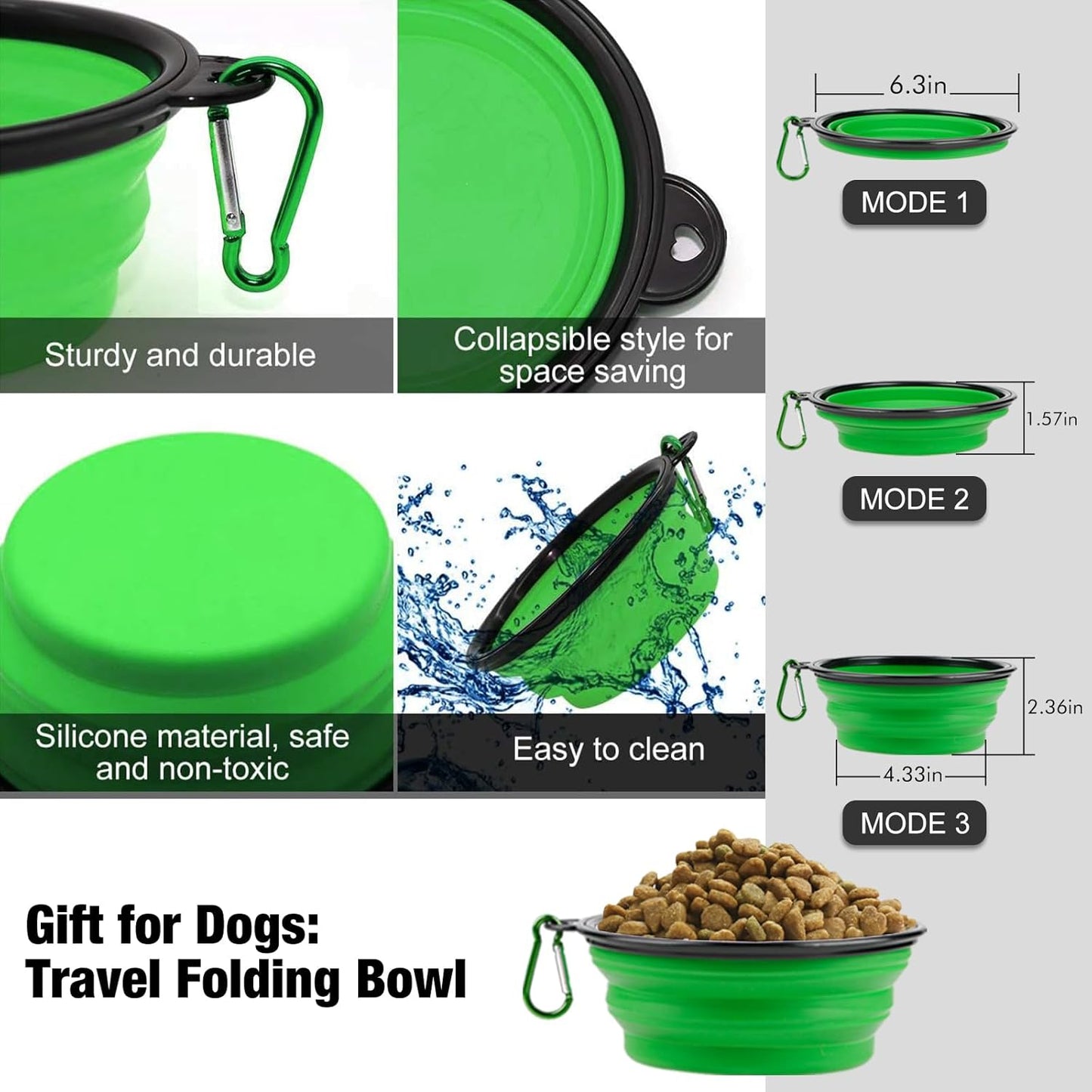 Slow Feeder Dog Bowl, Puzzle Dog Food Bowl Anti-Gulping Interactive Dog Bowl and Water Dog Bowl for Small/Medium Sized Dogs (Green, Bone)