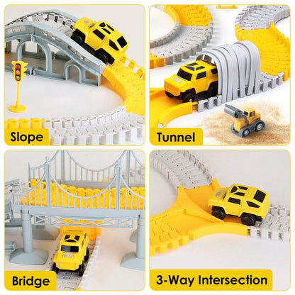 340-Piece: Construction Race Track Toy Set