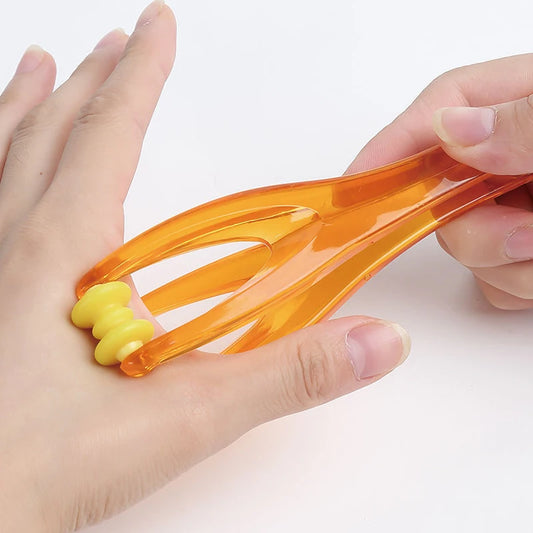1Pcs 2 Rollers Finger Massager Mini Finger Joints Massager with Elastic Handle for Finger Blood Circulation & Relaxation