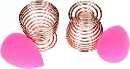 Beauty Sponge Blender Holder,(2 Pack Rose Gold) Makeup Sponge Drying Stand Storage Egg Powder Puff Display Stand